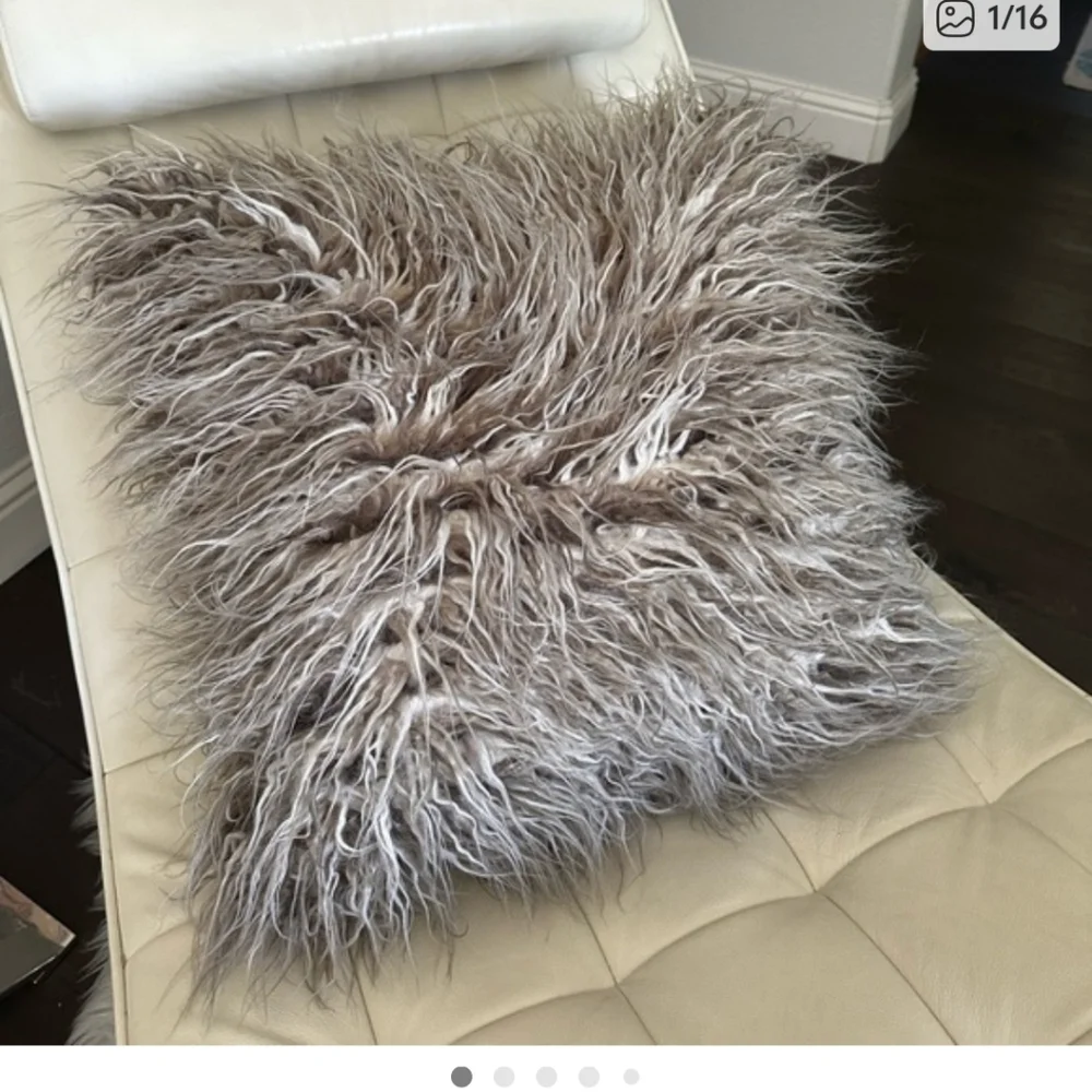 Pottery Barn Set of Two Luxe Faux Fur Euro Shams. NWT.
